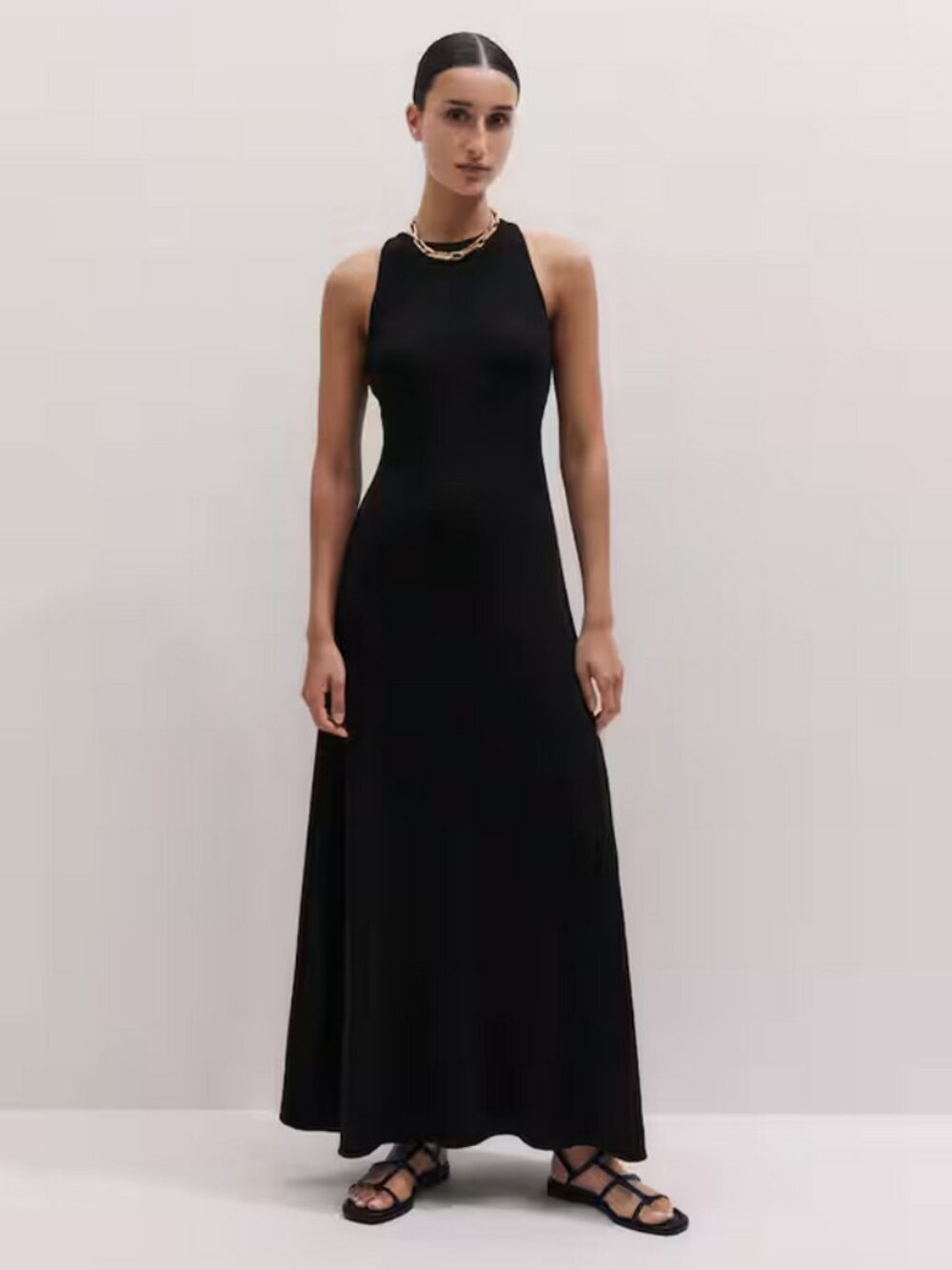 ME+EM Fit and Flare Maxi Dress Modal Jersey - Size 8